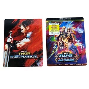 Thor Ragnarok Best Buy SteelBook (4K UHD Blu-ray) + Sealed Thor Love Thunder Set